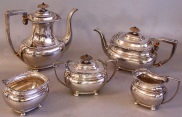 Gorham sterling silver five piece tea set Gorham sterling silver five piece tea set, antique